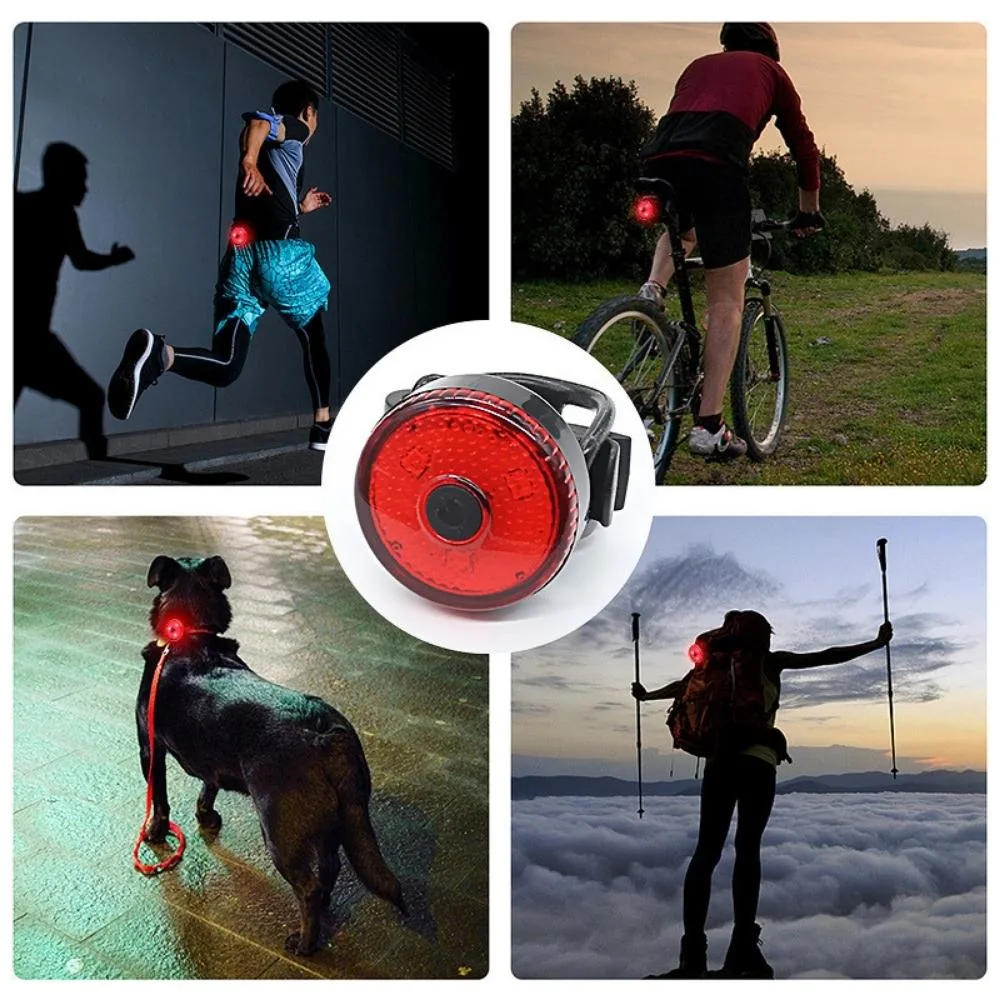 Round Bicycle Rear Light Mini LED Bicycle Taillight Headlight USB COB Rear Light Ipx-4 Waterproof Battery Torch Cycle USB Headlights Bolts Bl20884