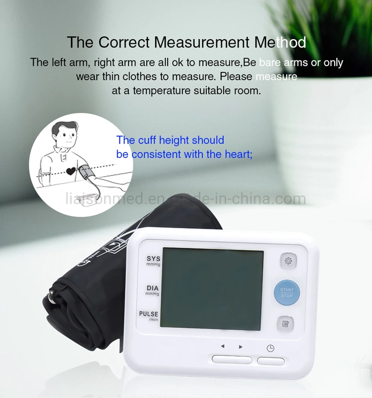 Mn-Bp002 Electronic Digital Portable High Heart Rate Stethoscope Sphygmomanomet Upper Arm Bp Blood Pressure Monitor