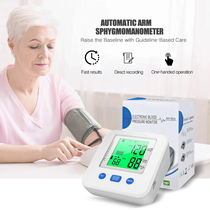 Hot Selling Arm Type Voice Broadcast Electronic Sphygmomanometer Heart Rate Blood Pressure Monitor