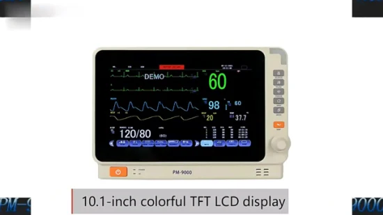 Fuente del fabricante Monitor de paciente multiparámetro de frecuencia cardíaca ultrafino portátil de 10 pulgadas para odontología