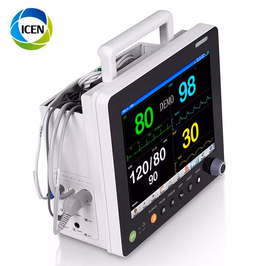 in-C006-1 Nueva UCI ECG Monitoreo de frecuencia cardíaca médica Parámetro múltiple Monitor de paciente de 15 pulgadas Precio