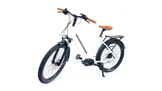 Bicicleta eléctrica de conducción Popular para mujer de 26 pulgadas, marco de aleación de aluminio 6061, bicicleta de carretera utilitaria Vinka 36V 250W, juego de accionamiento medio, Motor Ebike