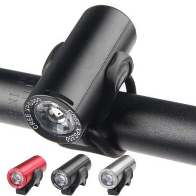 Faro de luz LED CREE delantero de bicicleta recargable USB