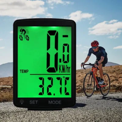 Velocímetro de bicicleta y odómetro Inalámbrico Ciclocomputador impermeable para bicicleta con pantalla LCD