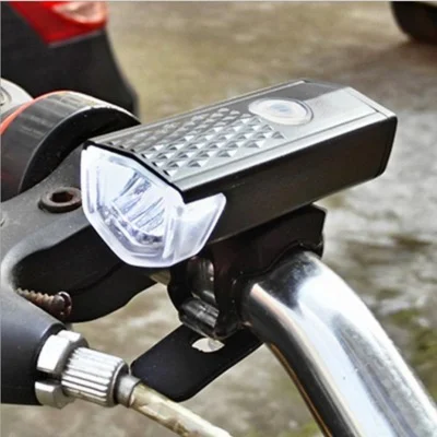 Luz de bicicleta recargable por USB de 300 lúmenes, 3 modos de luz de lámpara de bicicleta, faro delantero Esg16723