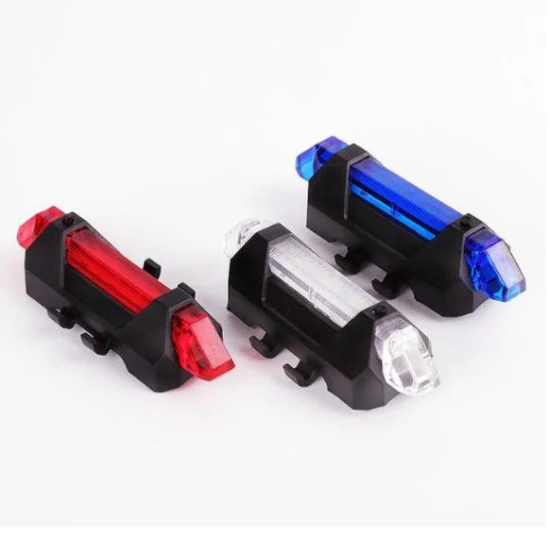 Night Riding recargable USB Bike Light impermeable bicicleta luz trasera