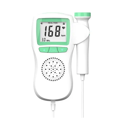 Hogar médico portátil mujer embarazada uso ultrasonido Sonar Doppler Monitor de ritmo cardíaco Fetal