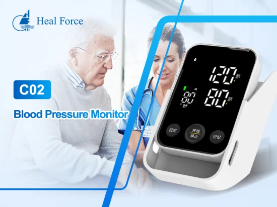 Monitor de presión arterial Digital de brazo de máquina Bp electrónico de gran oferta con control de frecuencia cardíaca para cuidado en el hogar Heal Force