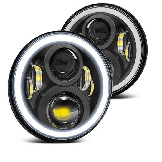 Faro delantero de 7 pulgadas para coche, Luces LED H4, proyector LED para motocicleta, para moto de cross