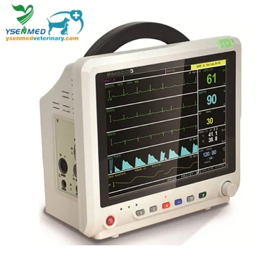 Yspm500V Equipo Veterinario Monitor Multiparámetro Monitor de Ritmo Cardíaco Veterinario