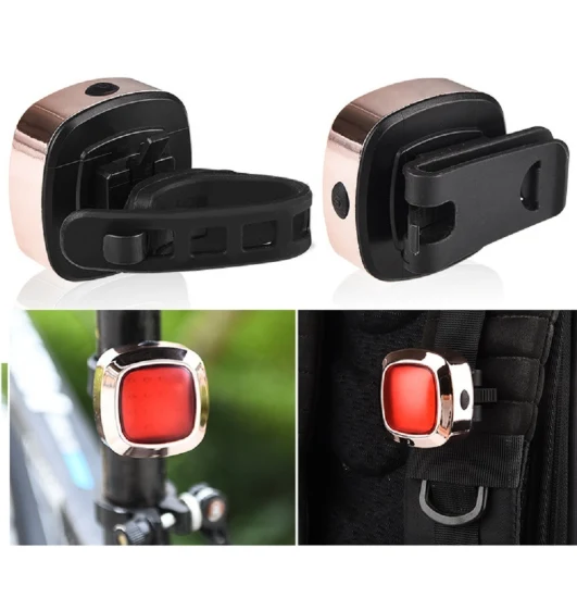 Luz trasera de bicicleta con detección automática, luces traseras con detección de frenado, recargable por USB, advertencia LED ultrabrillante, sensor de encendido/apagado automático Ipx5 a prueba de agua Bl18314