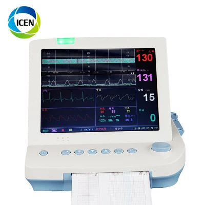 in-C011-1 Venta caliente Doppler color portátil Ctg Máquina Monitor de frecuencia cardíaca fetal materna